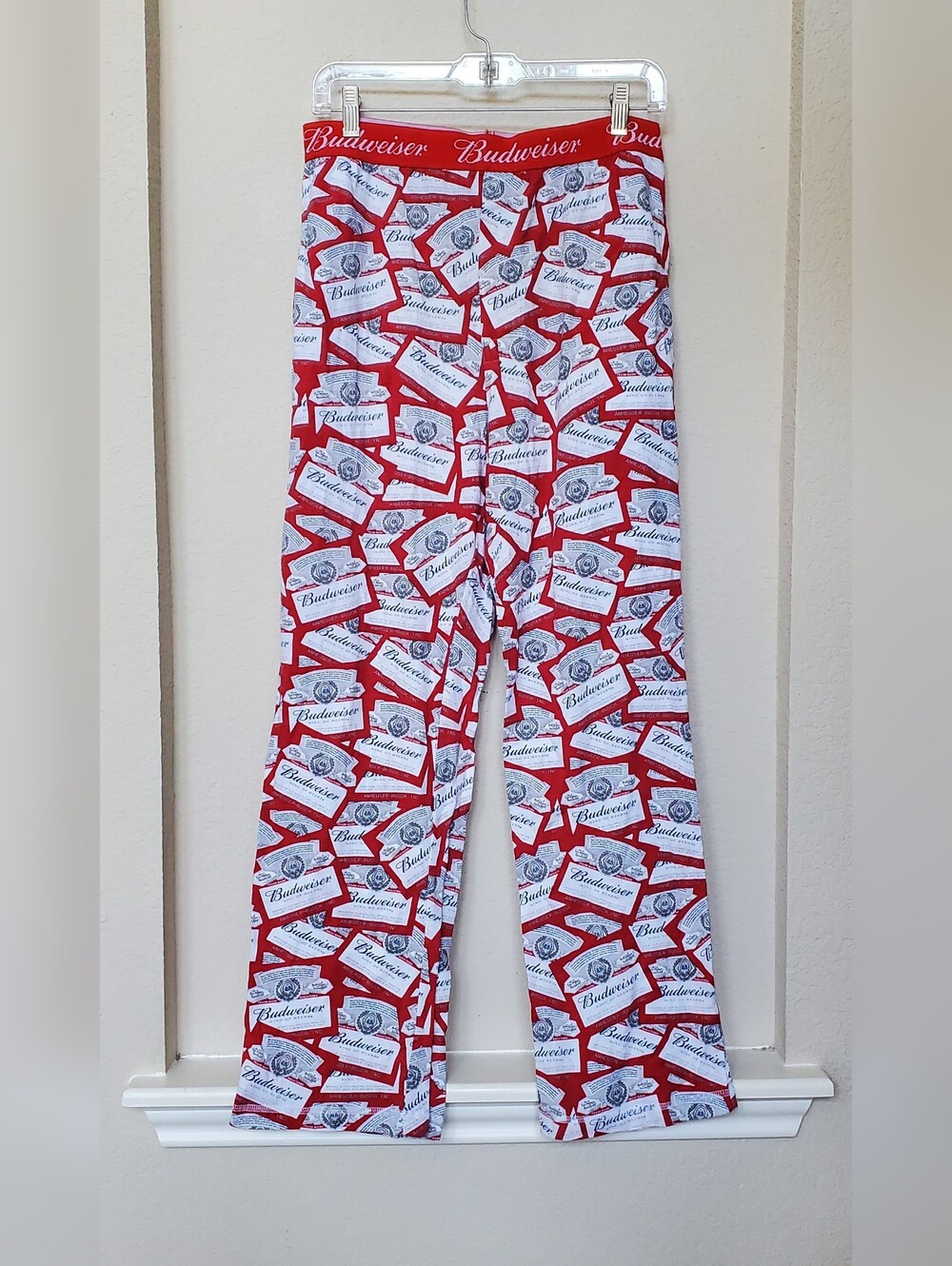 Budweiser Red and White Men's Pajama Pants.  Size Medium